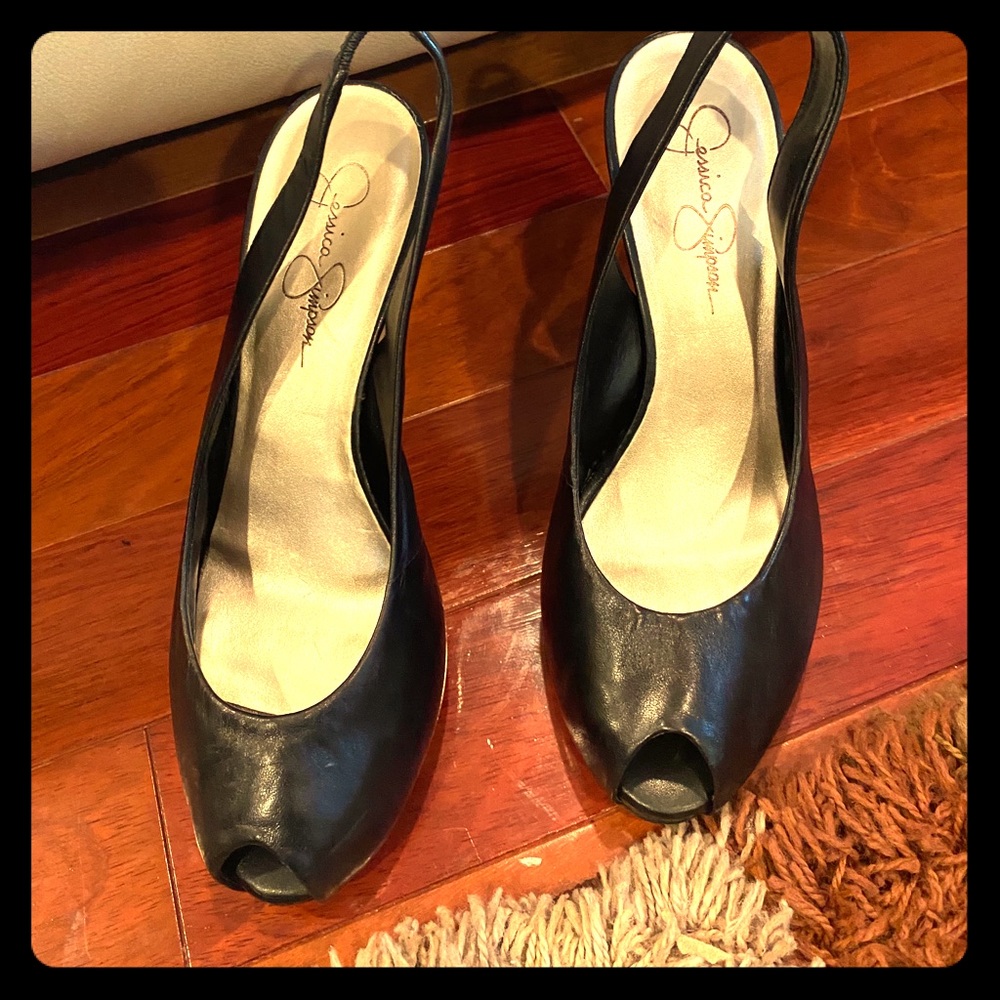 Jessica Simpson size 7.5 peep toe 4.5 inch heels